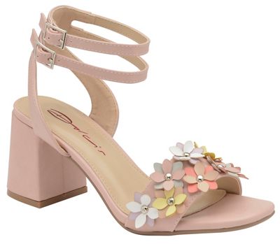 Pink 'Niamh' ladies block heeled sandals